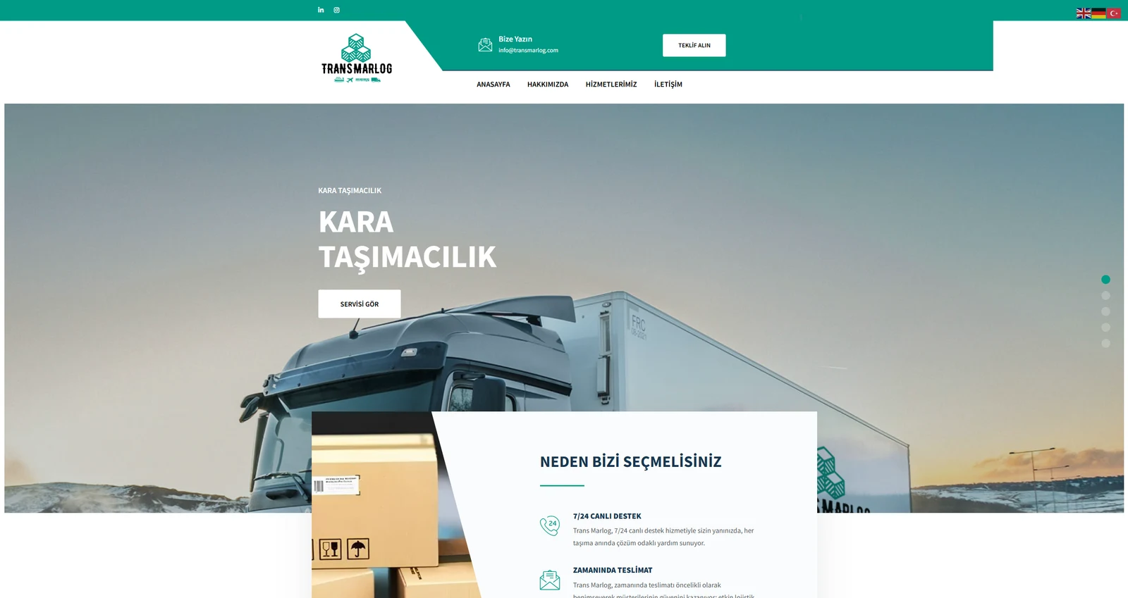 Transmarlog arayüzü